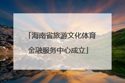 海南省旅游文化体育金融服务中心成立