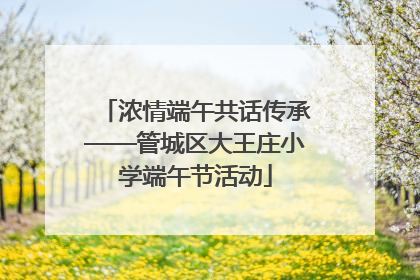 浓情端午共话传承——管城区大王庄小学端午节活动