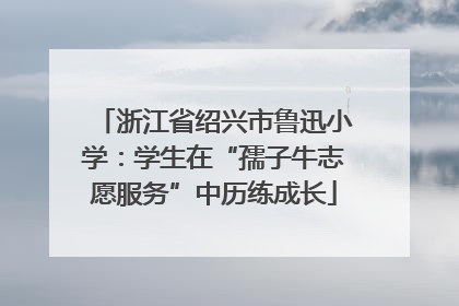 浙江省绍兴市鲁迅小学：学生在“孺子牛志愿服务”中历练成长