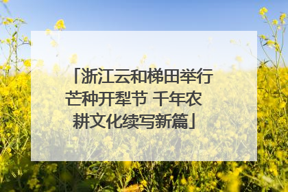 浙江云和梯田举行芒种开犁节 千年农耕文化续写新篇