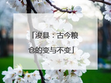 浚县：古今粮仓的变与不变