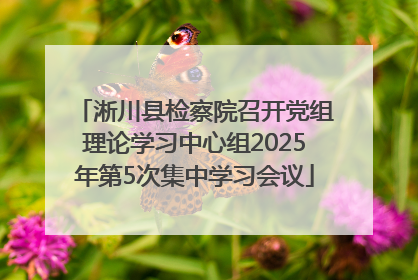 淅川县检察院召开党组理论学习中心组2025年第5次集中学习会议