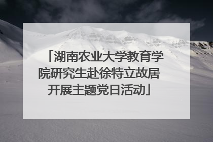 湖南农业大学教育学院研究生赴徐特立故居开展主题党日活动