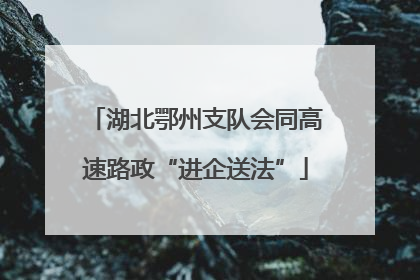 湖北鄂州支队会同高速路政“进企送法”