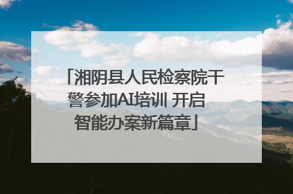 湘阴县人民检察院干警参加AI培训 开启智能办案新篇章