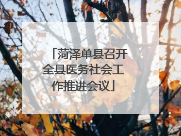 菏泽单县召开全县医务社会工作推进会议