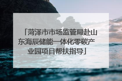 菏泽市市场监管局赴山东海辰储能一体化零碳产业园项目帮扶指导
