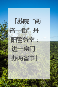 苏皖“两省一街”丹阳警务室：进一扇门 办两省事