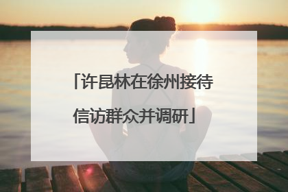 许昆林在徐州接待信访群众并调研