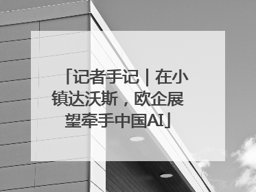 记者手记｜在小镇达沃斯，欧企展望牵手中国AI