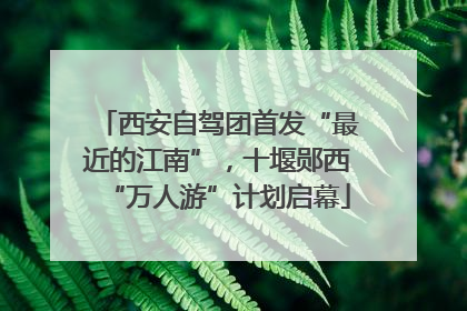 西安自驾团首发“最近的江南”，十堰郧西“万人游”计划启幕