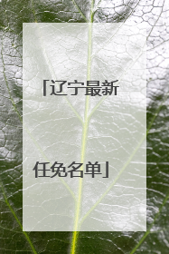 辽宁最新任免名单