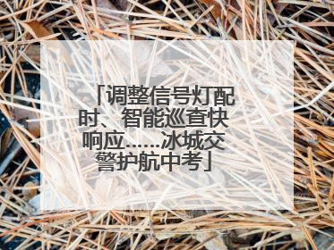 调整信号灯配时、智能巡查快响应……冰城交警护航中考