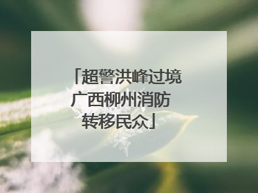 超警洪峰过境 广西柳州消防转移民众