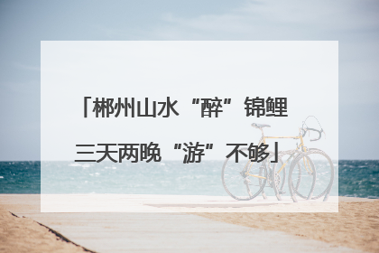郴州山水“醉”锦鲤 三天两晚“游”不够