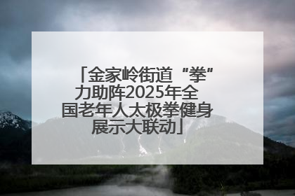 金家岭街道“拳”力助阵2025年全国老年人太极拳健身展示大联动