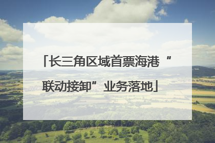 长三角区域首票海港“联动接卸”业务落地