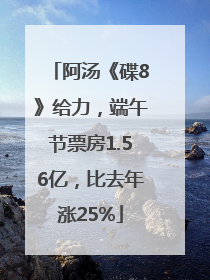 阿汤《碟8》给力，端午节票房1.56亿，比去年涨25%