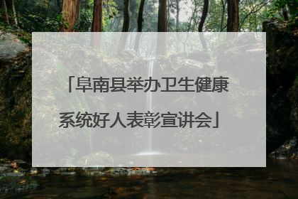 阜南县举办卫生健康系统好人表彰宣讲会