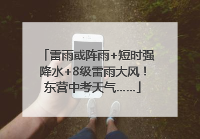雷雨或阵雨+短时强降水+8级雷雨大风！东营中考天气……