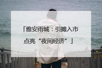 雅安雨城：引摊入市 点亮“夜间经济”