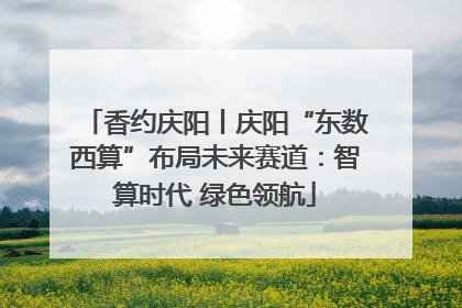 香约庆阳丨庆阳“东数西算”布局未来赛道：智算时代 绿色领航