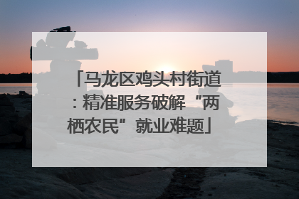 马龙区鸡头村街道：精准服务破解“两栖农民”就业难题