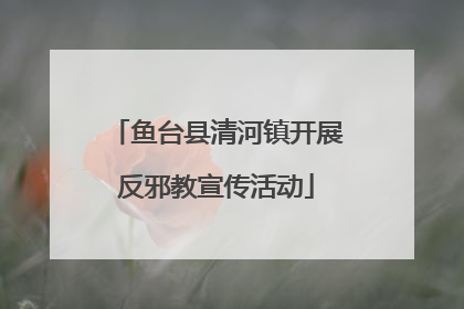 鱼台县清河镇开展反邪教宣传活动