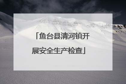 鱼台县清河镇开展安全生产检查