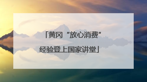 黄冈“放心消费”经验登上国家讲堂