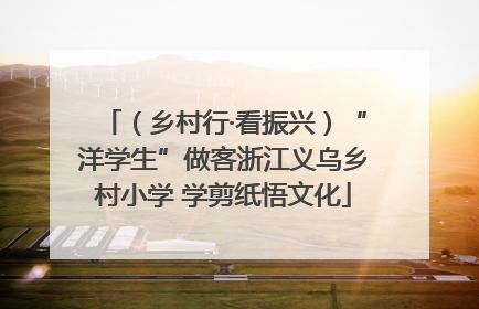 （乡村行·看振兴）“洋学生”做客浙江义乌乡村小学 学剪纸悟文化