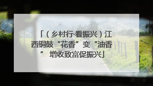 （乡村行·看振兴）江西铜鼓“花香”变“油香” 增收致富促振兴