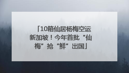 10箱仙居杨梅空运新加坡！今年首批“仙梅”抢“鲜”出国