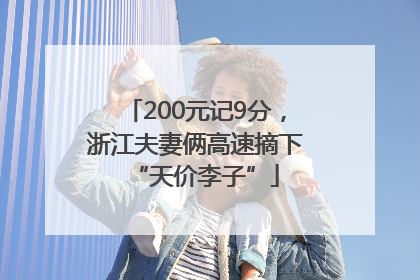 200元记9分，浙江夫妻俩高速摘下“天价李子”