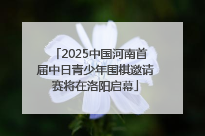 2025中国河南首届中日青少年围棋邀请赛将在洛阳启幕
