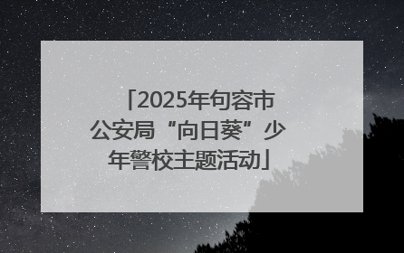 2025年句容市公安局“向日葵”少年警校主题活动