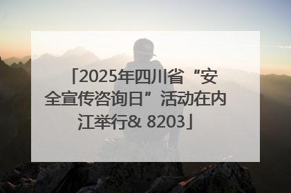 2025年四川省“安全宣传咨询日”活动在内江举行& 8203