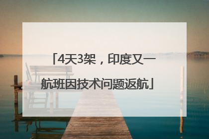 4天3架，印度又一航班因技术问题返航