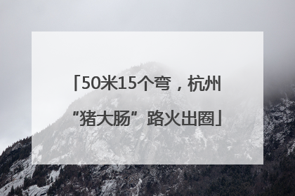 50米15个弯，杭州“猪大肠”路火出圈
