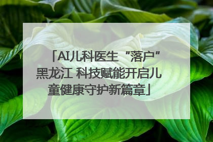 AI儿科医生“落户”黑龙江 科技赋能开启儿童健康守护新篇章